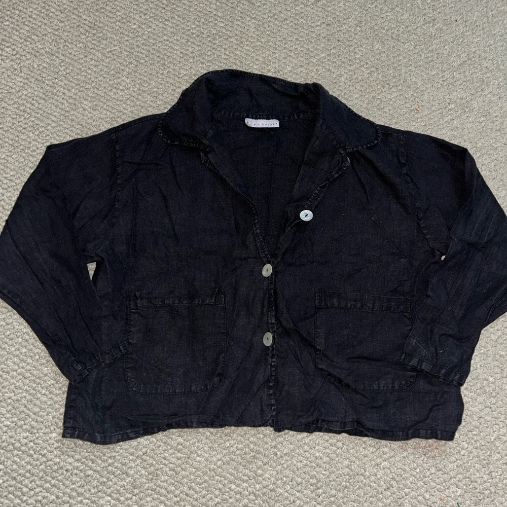 Bryn walker 100% linen button up light weight jacket